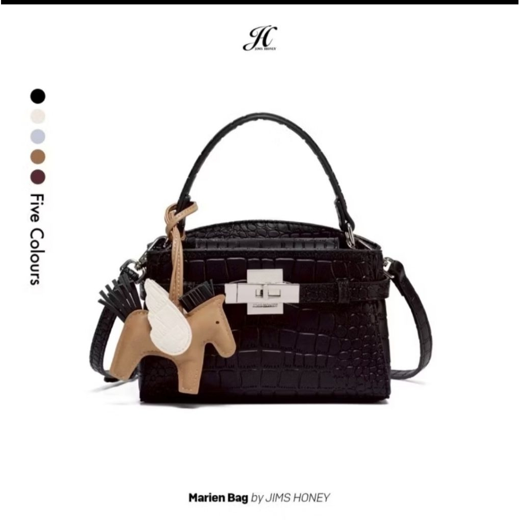 Tas Selempang Wanita Jimshoney - Model Marien dengan Desain Croco Elegan