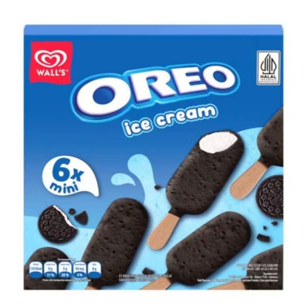 Walls Oreo Mini Stick 6 X 48 Ml - Wall's Es Krim /Ice Cream