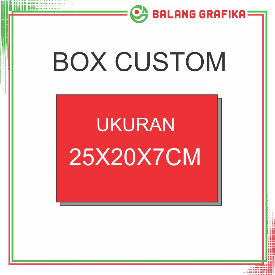 Kemasan Dus Kue Box Nasi Kotak Kemasan Catering Custom Ukuran 25x20x7 Duplex 310gsm