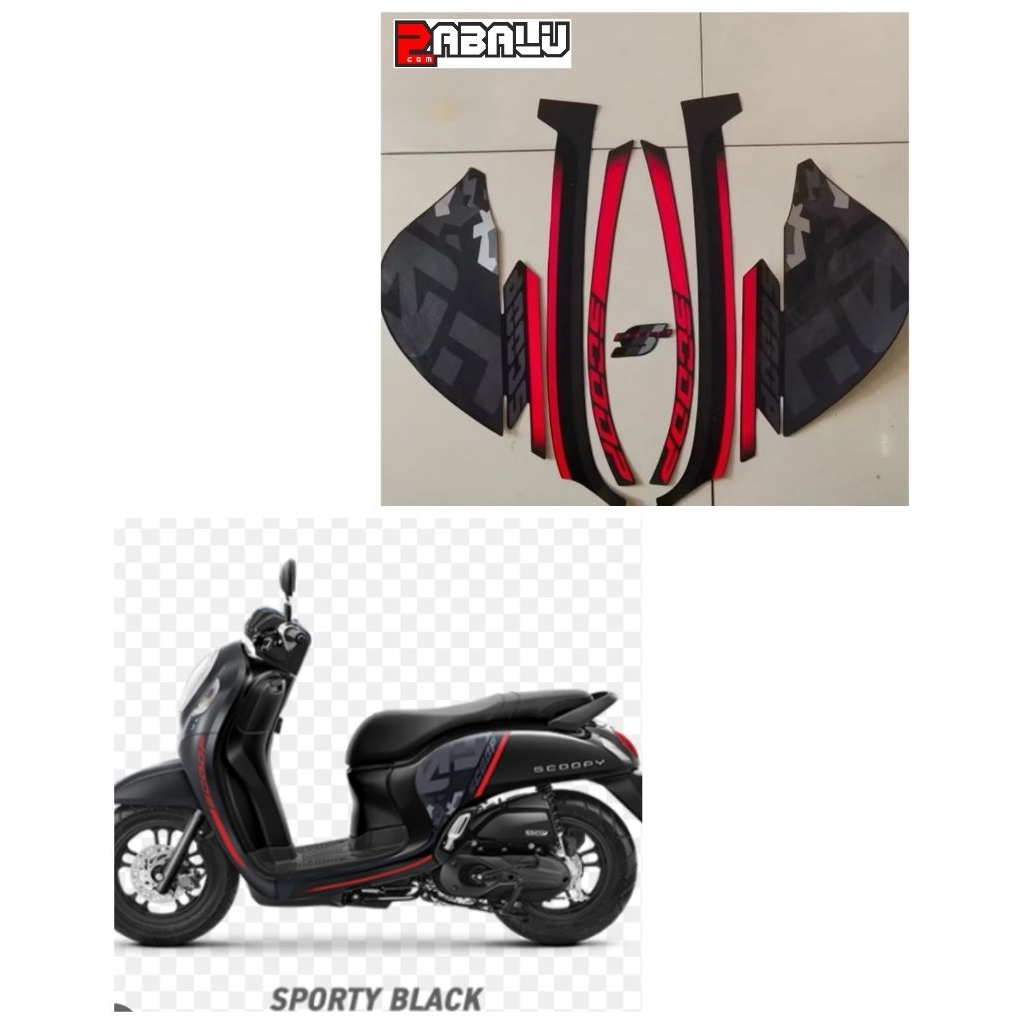 stiker standar Scoopy sporty tahun 2021/2022
