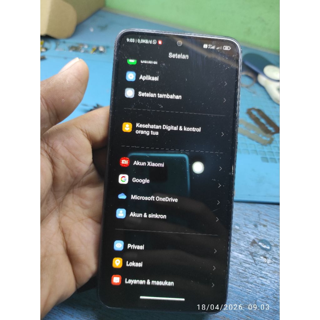 LCD PLUS PRAME REDMI NOTE 10S MINUS DENT PUTIH (gakasat mata)