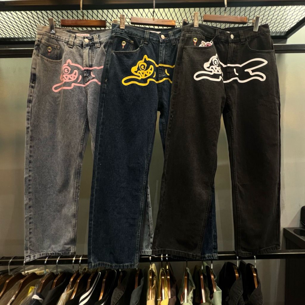 Clover Jakarta | Celana Panjang Jeans Pria BBC Running Dog Ice Cream Double Scoop Loose Denim 04 PM