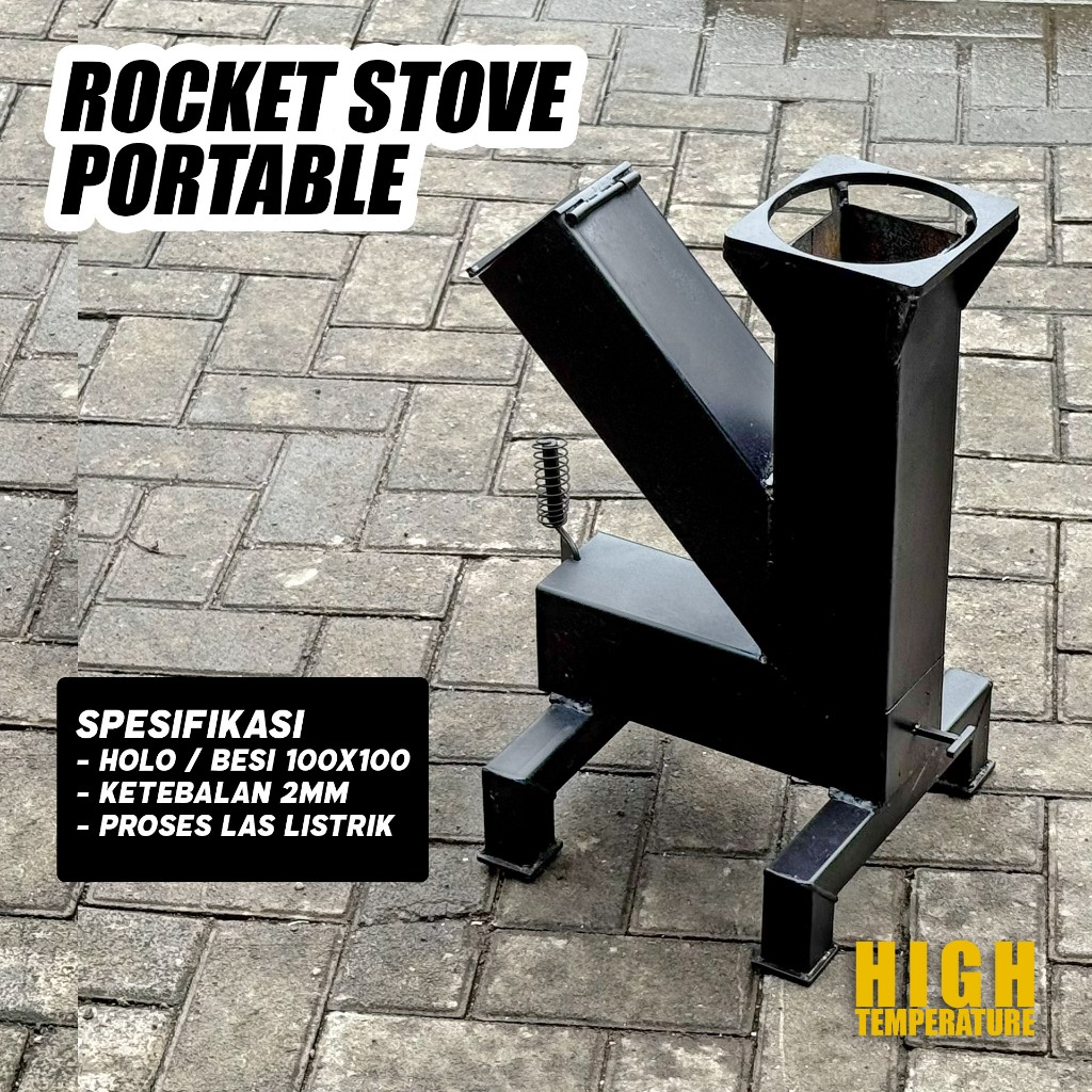 ROCKET STOVE PORTABLE | KOMPOR ROKET KAYU HEMAT BAHAN BAKAR MINIM ASAP