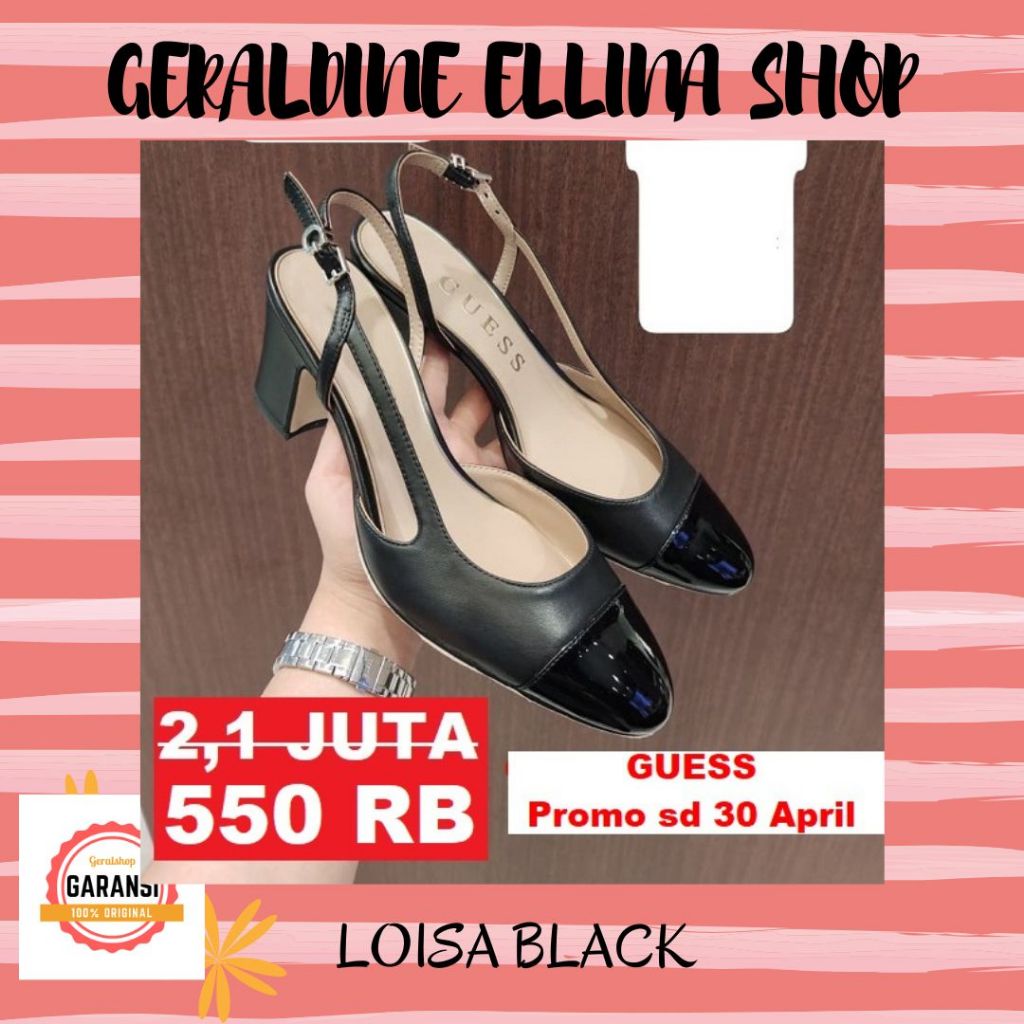 GUESS Sandal Hak Tinggi Wanita LOISA Heels ORIGINAL