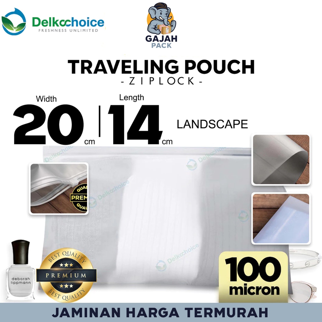 PREMIUM Travel Organizer 20x14cm Traveling Pouch Zipper Bag Organizer Delkochoice