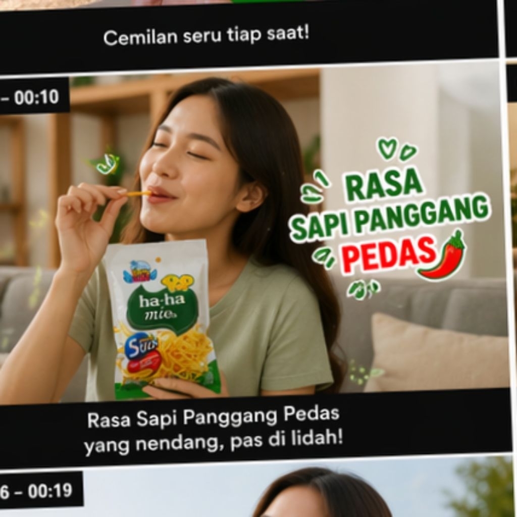 Ha Ha Mie Sapi panggang pedas