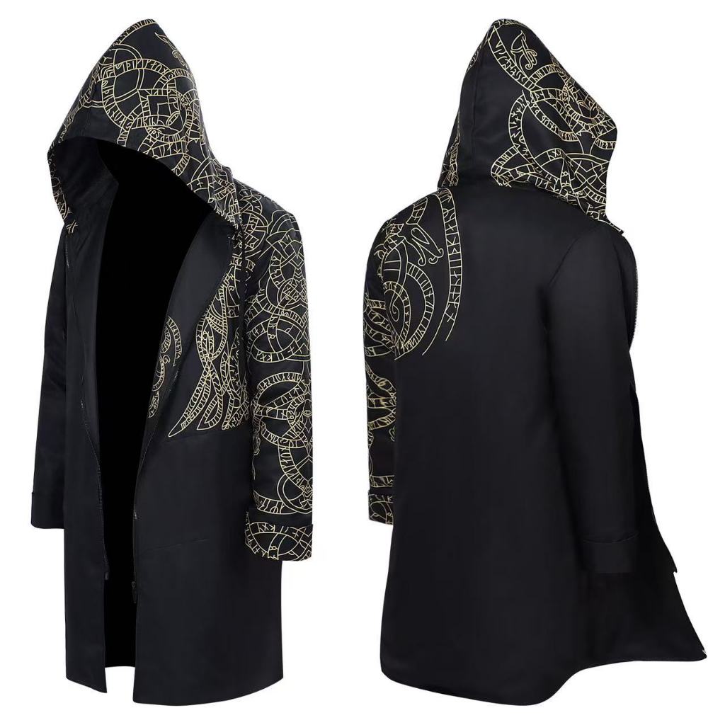New Gothic style hooded Halloween COS costume jacket for men