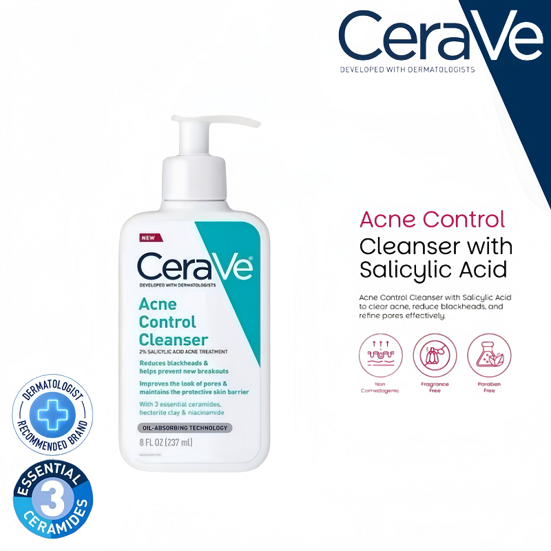 EXP2028 cerave acne control cleanser 236ml