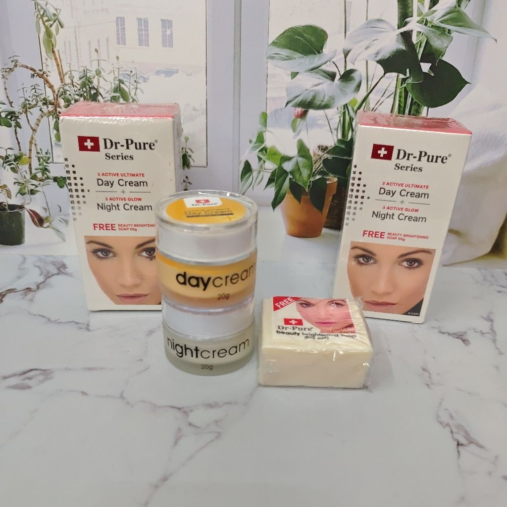 Promo 3 Paket Dr. Pure Cream Original BPOM - Solusi Wajah Cerah & Bebas Flek, Dr-Pure Set 3 Paket Pe