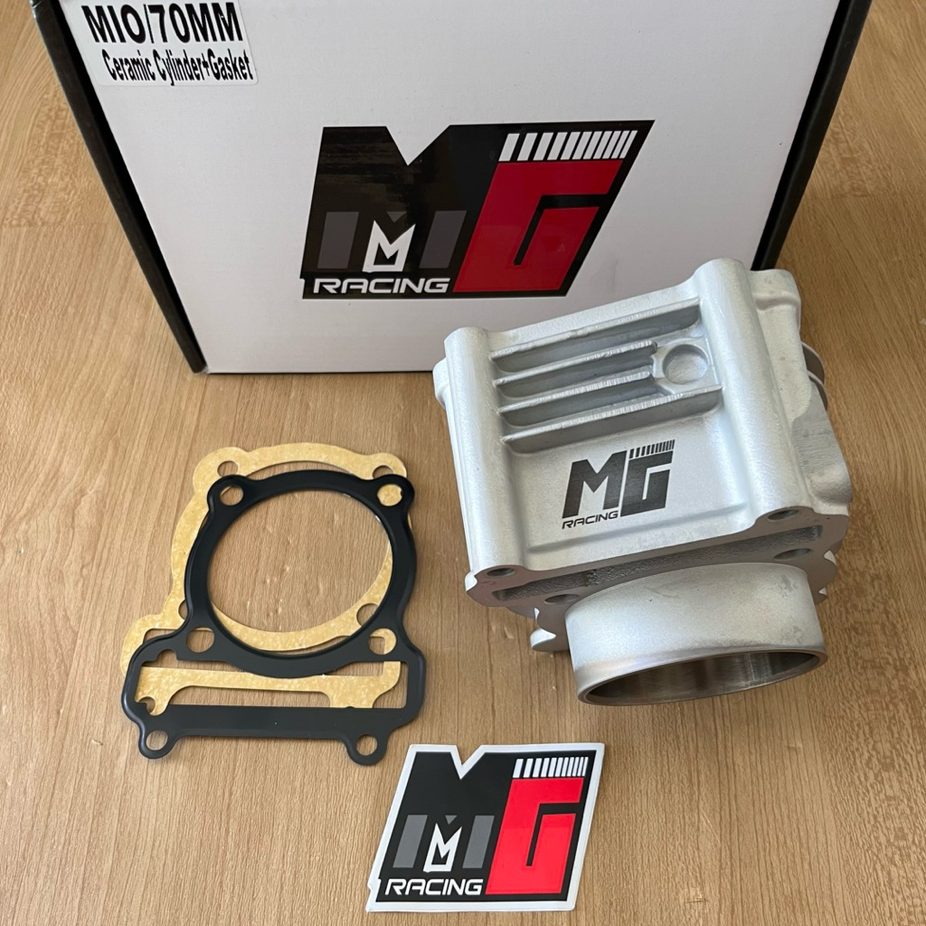 MG RACING BLOK BORE UP MIO 63 66 70 CERAMIC ONLY TANPA PISTON SPORTY SOUL SMILE 5TL