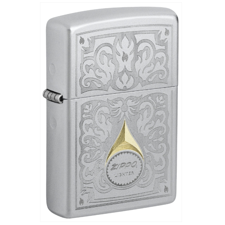 Zippo Original 47009 Vintage Filigree Zippo Design (Satin Chrome)
