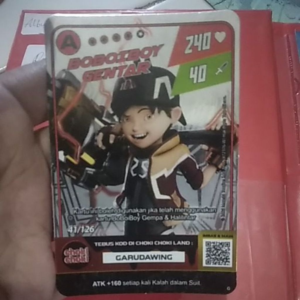 kartu bobiboy monsta galaxy card boboiboy gentar season 2
