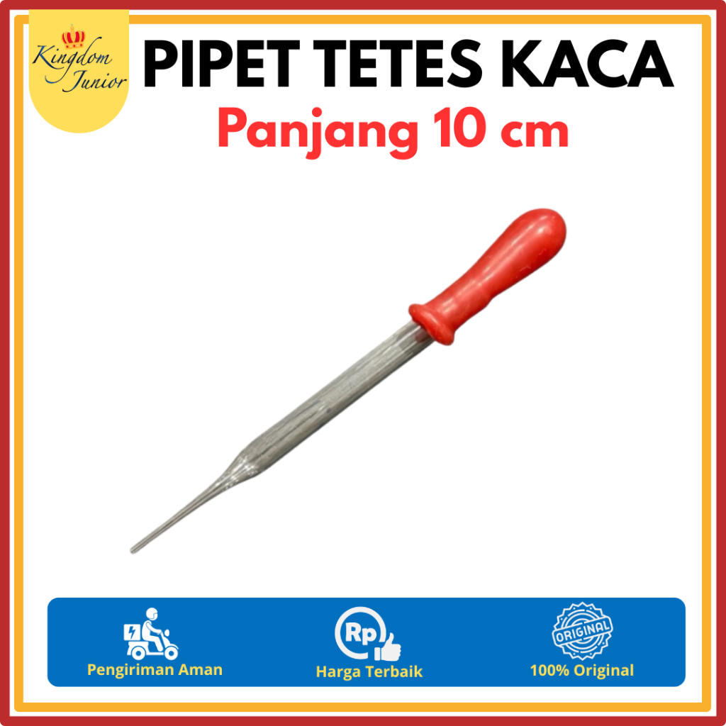 Pipet Tetes Kaca 10cm | Pipet Kaca | Pipet Kaca Pendek | Pipet Tetes Kaca