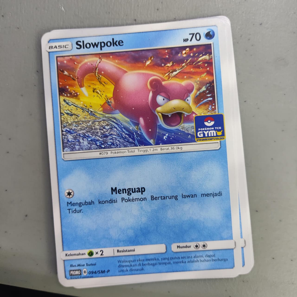 Pokemon Indo Slowpoke Promo B 094/SM-P GYM NON FOIL