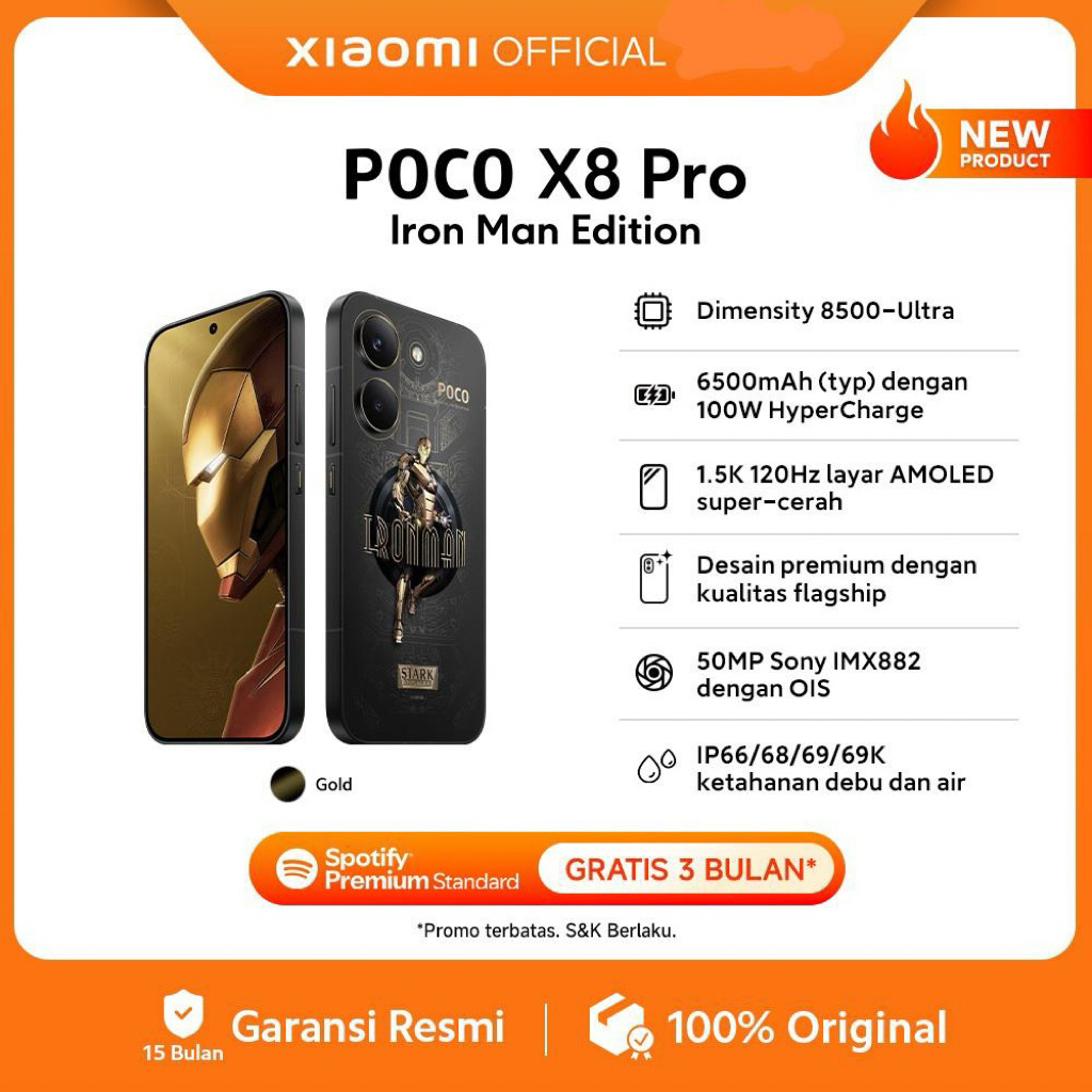 SPESIAL EDITION IRON MAN || POCO X8 PRO 12/512GB