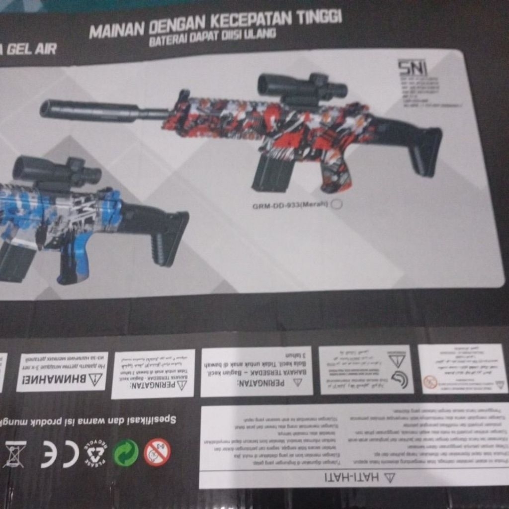 SCAR Mainan Tembak Blaster Bola Gel Air