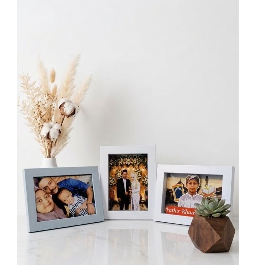Custom Foto Frame/Bingkai 3D Lampu LED Ukuran 5R