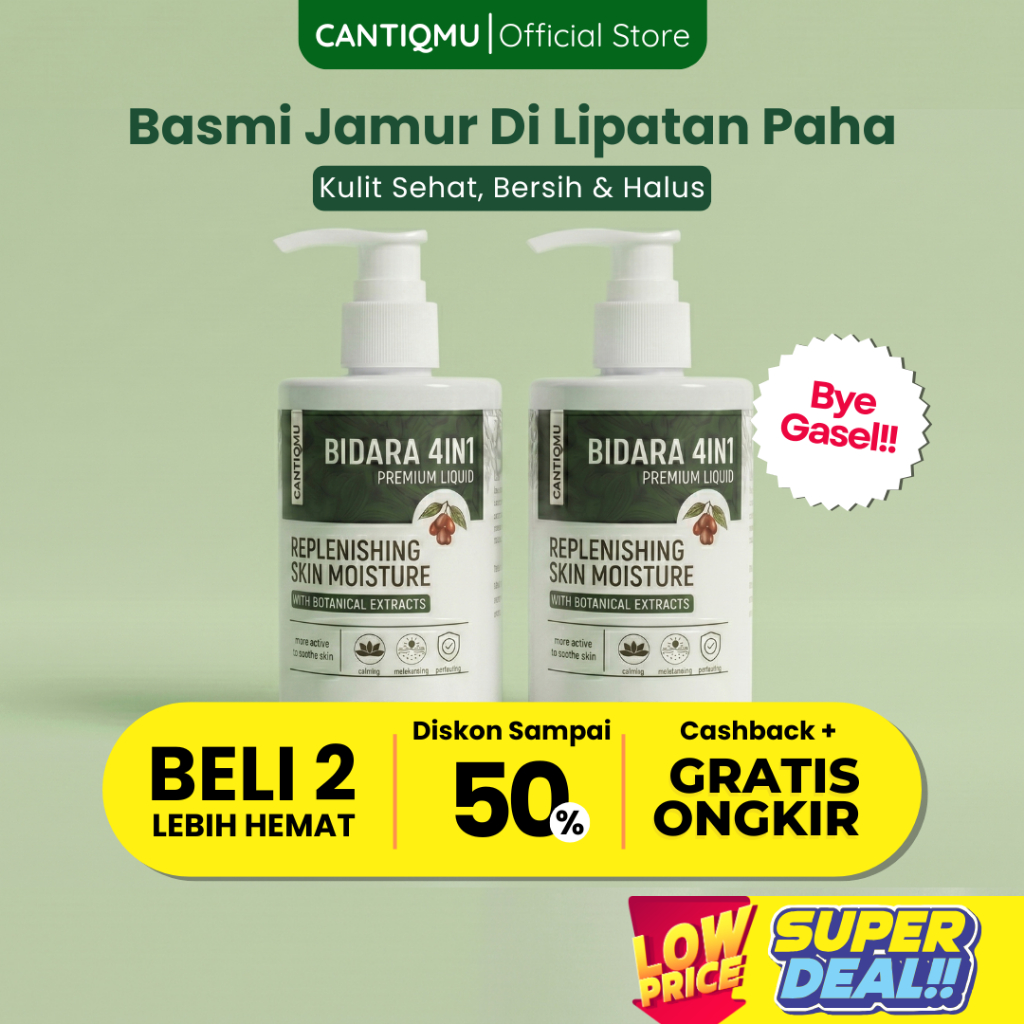 CANTIQMU Premium Bidara 2 PCS Sabun Gatal Eksim dan Kulit Sensitif