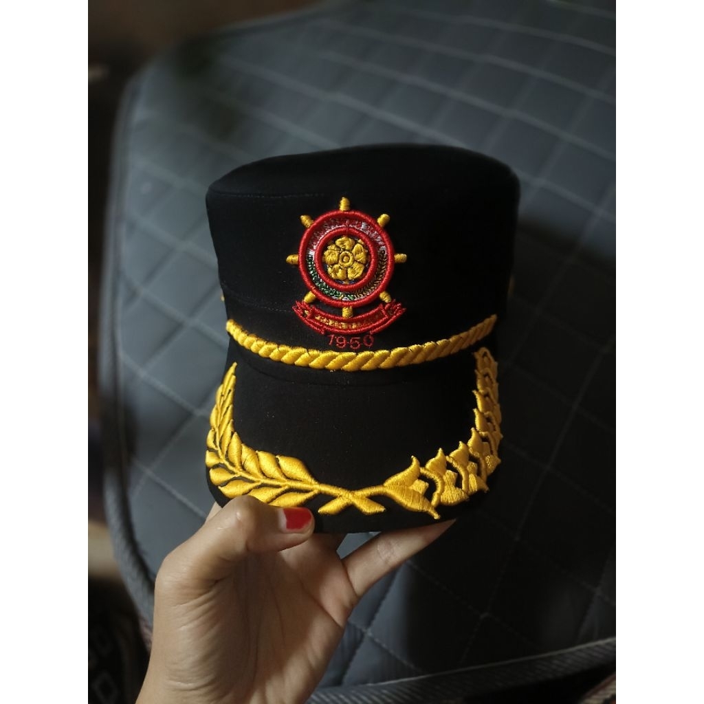 TOPI POL PP LIS PADI KAPAS + NAMA DAN TULISAN POL PP