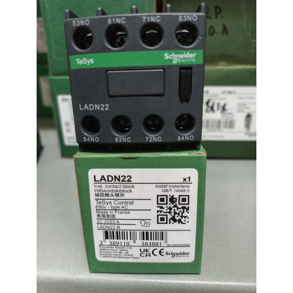 SCHNEIDER ELECTRIC KONTAK BANTU KONTAKTOR LADN22 2NO 2NC