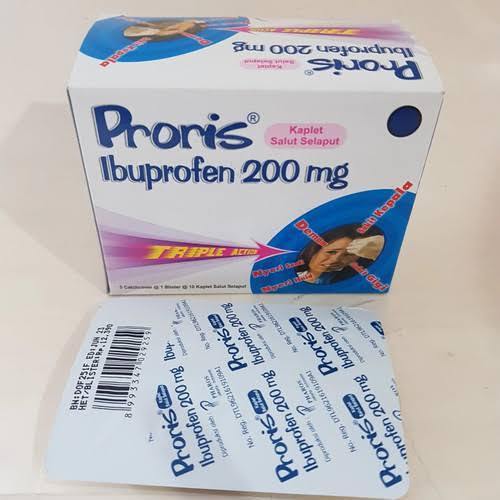 Proris 200mg Box Isi 100 Kaplet - Obat Demam & Nyeri