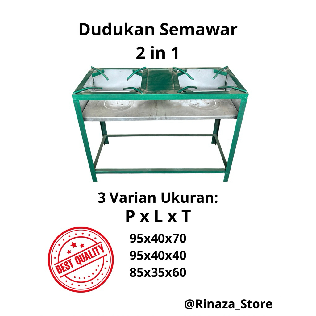 Kerangka/Dudukan Kompor Semawar 2in1, 2 Tungku -3 Varian Ukuran-