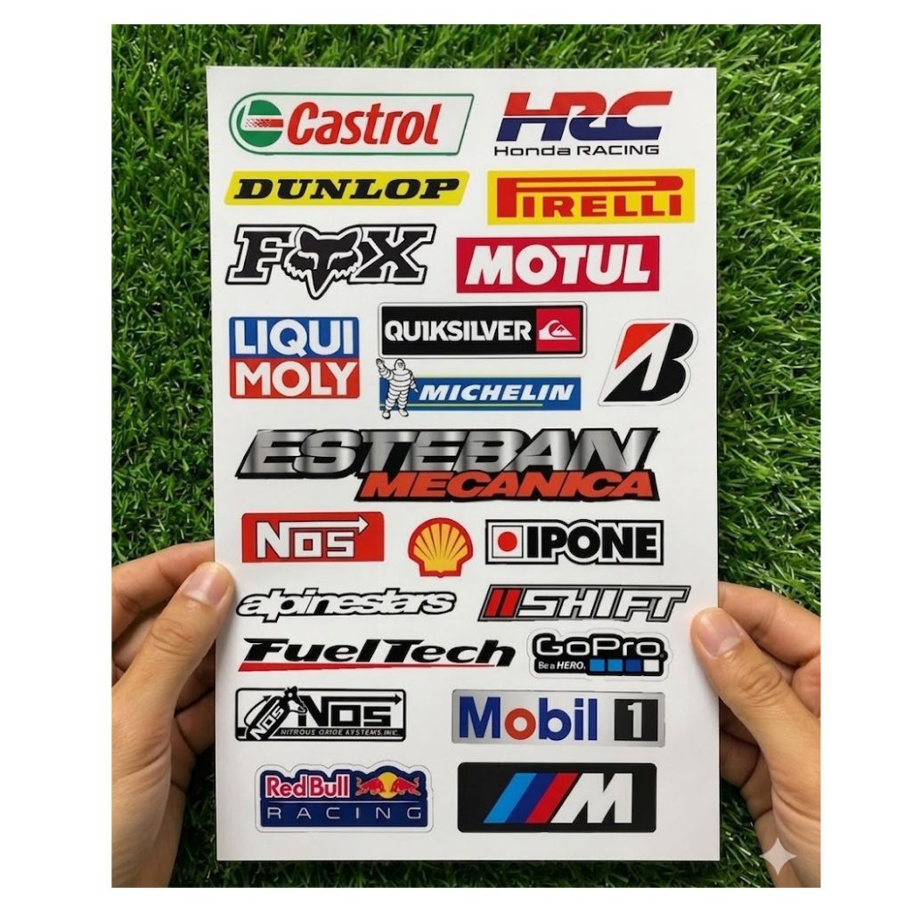 Sticker Aesthetic  Racing Laminasi Vinyl Anti Air 25 sticker 60 sticker