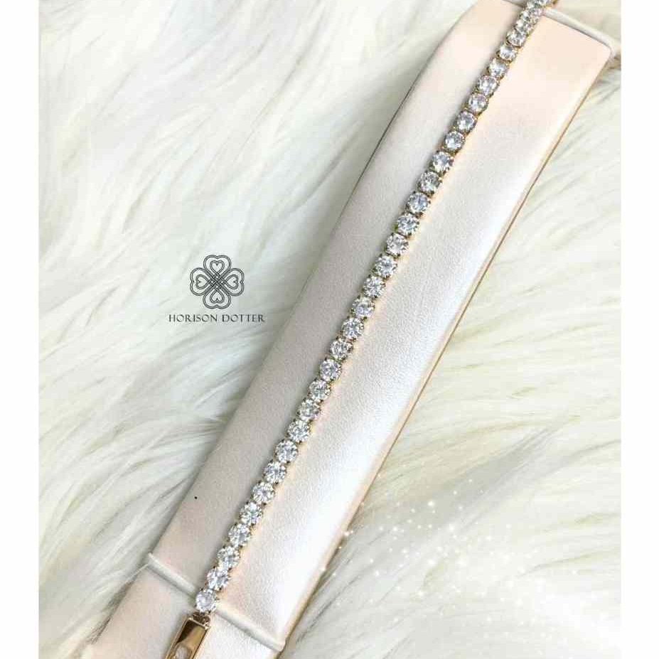 HorisonDotter//TennisBracelet//GoldPlatedTennisBracelet