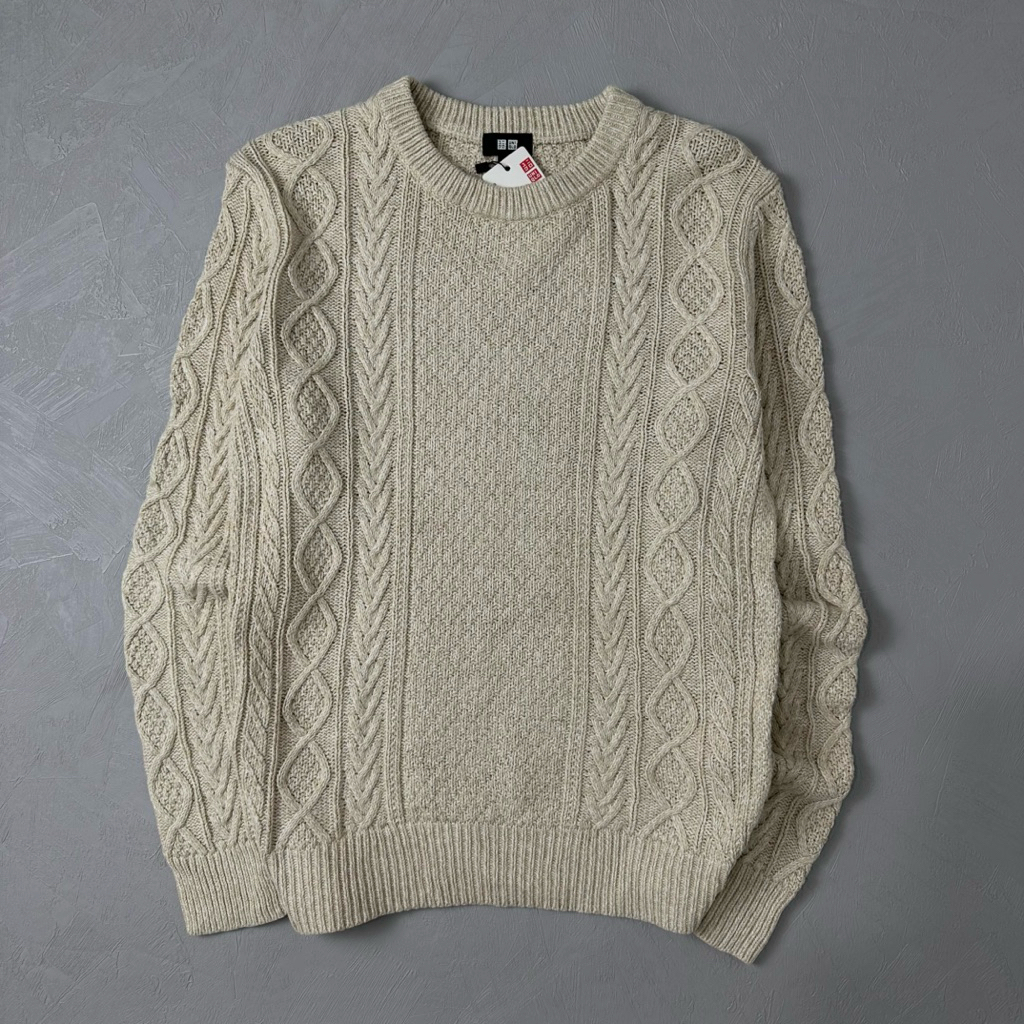 knitwear sweater kepang cable uniqlo