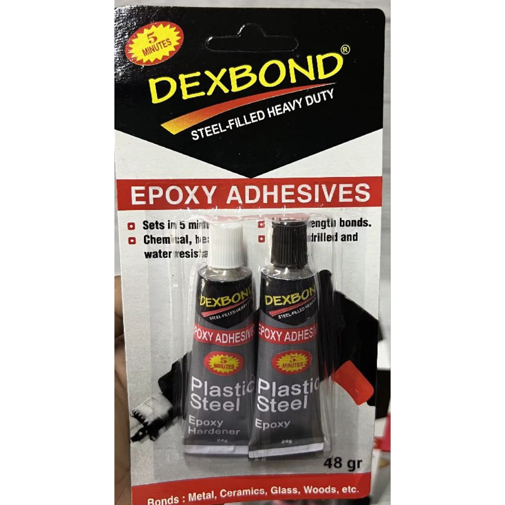 Plastik Steel/ Lem Epoxy Dexbond 5 Menit 48gr - Kuat, Tahan Panas, Cepat Kering