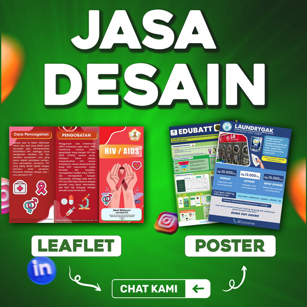 Jasa Desain Leaflet | LEAFLET | POSTER | DESAIN TUGAS |  USAHA UMKM