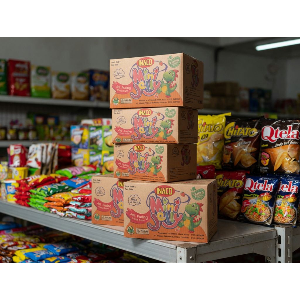 Jelly inaco 10KG 1 kardus Karton mix flavor murah Exp 2027