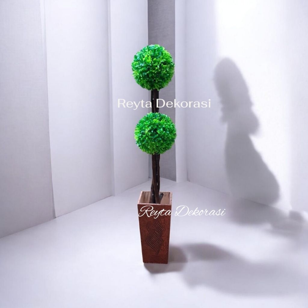 Bonsai estetik premium tinggi 1mtr bonsai topiari tanaman hias bunga plastik