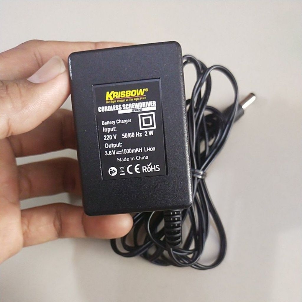Adaptor charger cordless original krisbow new 3,6V new 2 watt