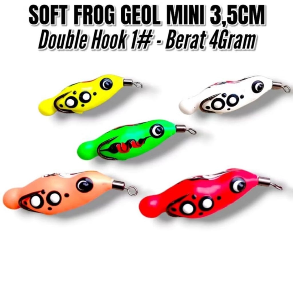 SOFT FROG GEOL MINI UKURAN 3,5CM 4GRAM HOOK 1# UMPAN CASTING GABUS