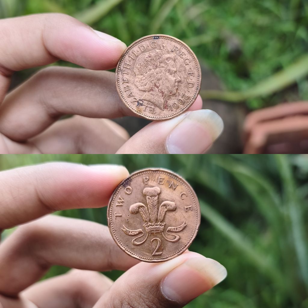 Koleksi Koin Kuno 2 New Pence - Queen Elizabeth ll