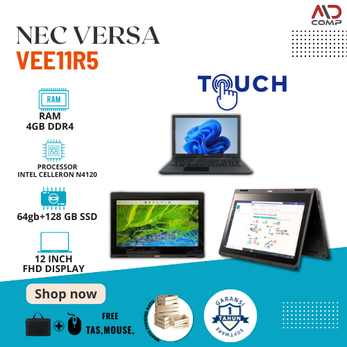 Laptop Murah Touchscreen NEC VEE11R5 / NEC VK 23-L Core i3 Gen6/Celleron Ram-8gb SSD-128gb 15inch MU