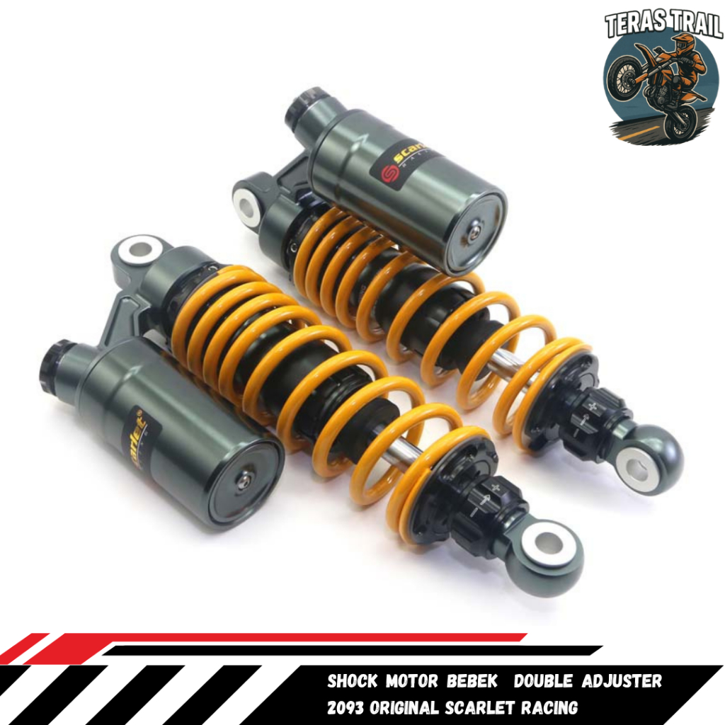 Shockbreaker Tabung Motor Bebek/Matic  Double Adjuster  Original Scarlet Racing 2093