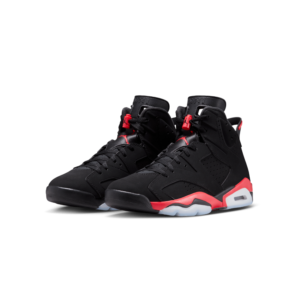 Ready Stock Air Jordan 6 Retro 'Infrared Salesman' Black and Light Crimson CT8529-001