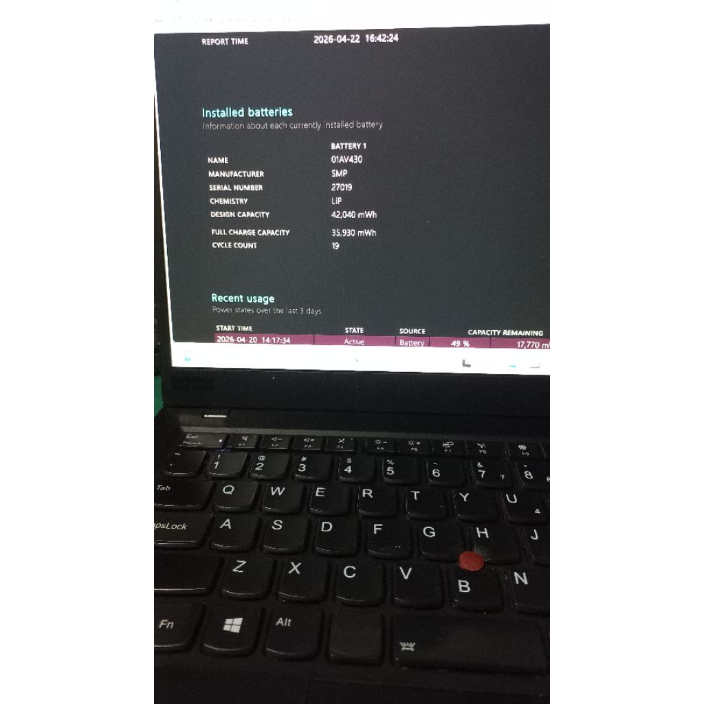 Thinkpad X1 Carbon core i7 gen 8