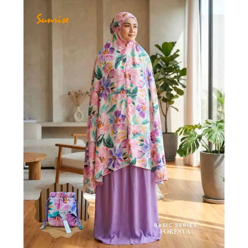 Mukena Sunrise - Foresta - Mukena Dewasa Rayon Premiun Jumbo