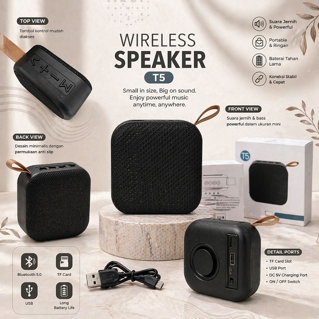 Wireless speaker T5 - Speaker Bluetooth T5 mini