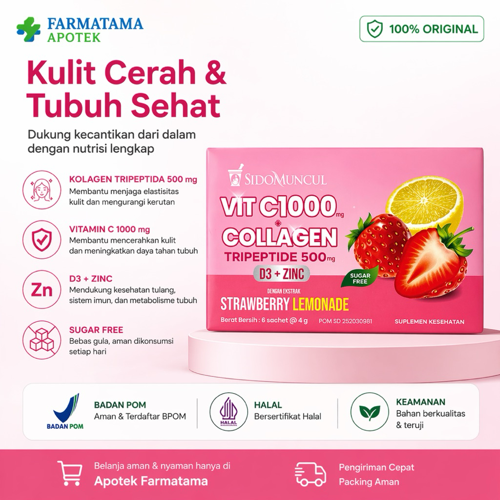 6 Sachet Jamu Sido Muncul Collagen Vit C1000