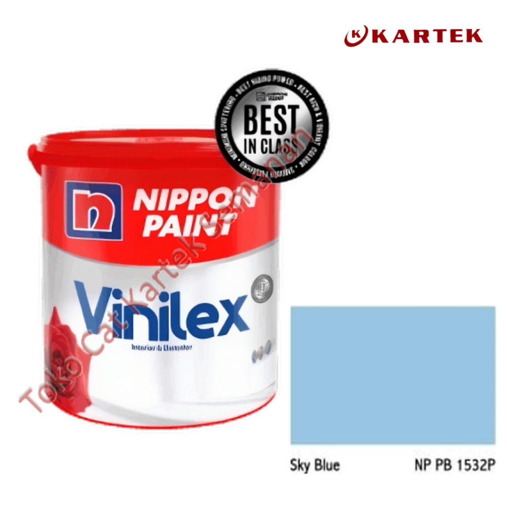 Nippon Paint Vinilex SKY BLUE NP PB 1532P Cat Tembok Interior Eksterior Biru 1kg 5kg