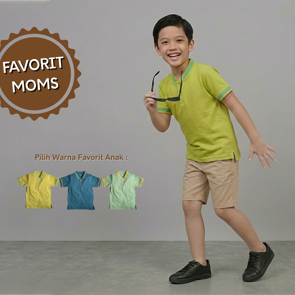 Atasan Baju Kaos Polo Wangki Anak Laki Laki 1-14 tahun part 3