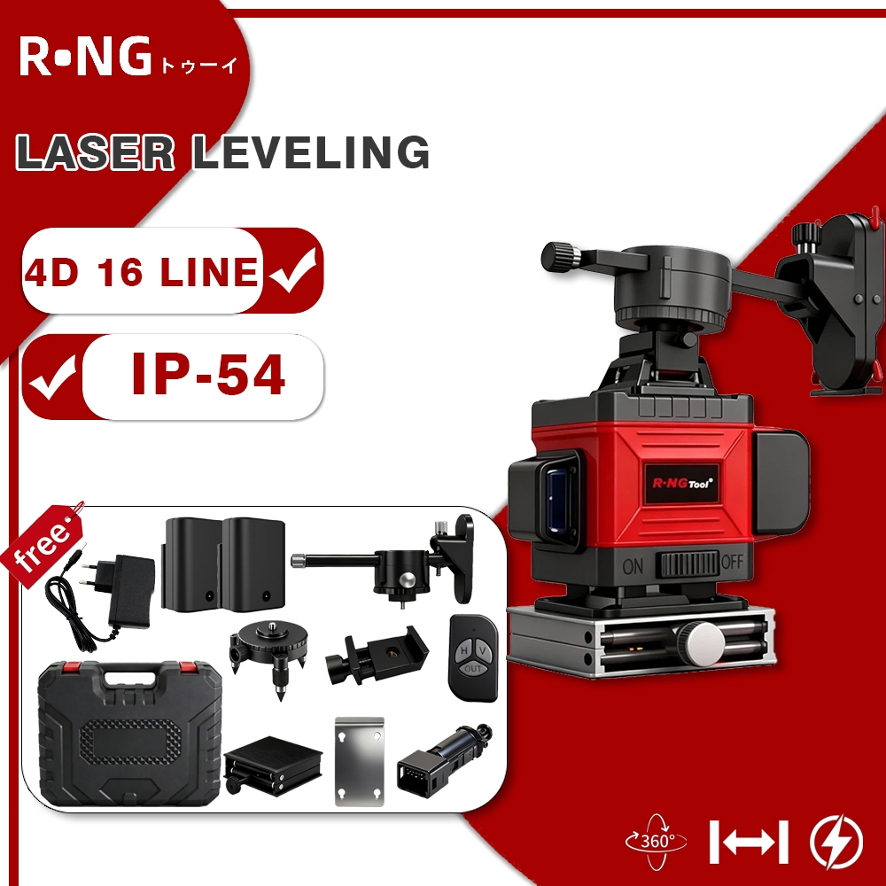 Laser Level 16Garis 4D laser waterpass laser tukang bangunan laser bangunan waterpas laser