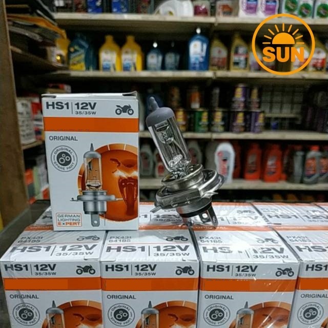 Bohlam Depan Motor Osram 12V 35W - HS1 64185, Kaki 3, Warna Putih