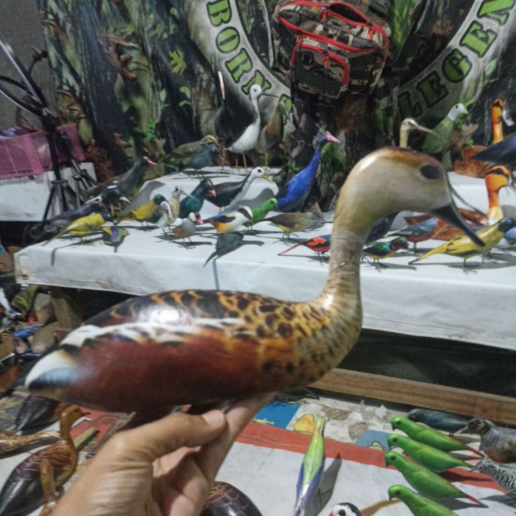 PATUNG BELiBIS KEMBANG JONTROT BURUNG BELIBIS TAHAN PENYOK DECOY MIRIP ASLI JONTROT PIKAT MANUK WALI