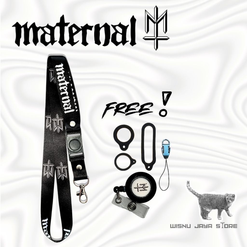 LANYARD MATERNAL | TALI GANTUNGAN MATERNAL | SET TALI MATERNAL | TALI HITAM
