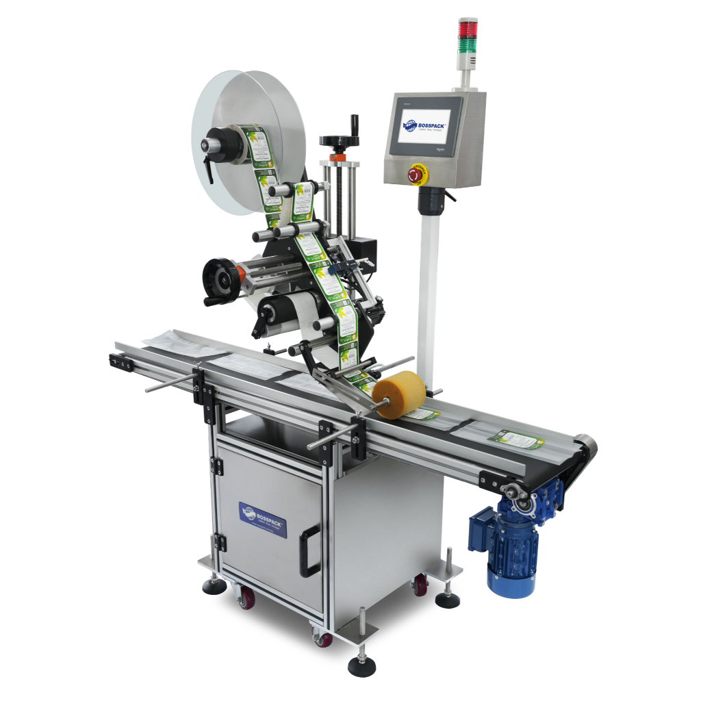 TOP labelling mesin mesin label siker permukaan produk otomatis labelling mesin bosspack mesin label